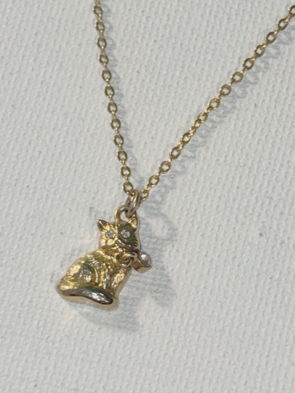Gold Plated Cat Pendant Necklace - NWOT